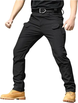 Men's Stretch Tactical Pants Water Resistant Ripstop Cargo Pants Outdoor Lightweight Work Hiking Pants