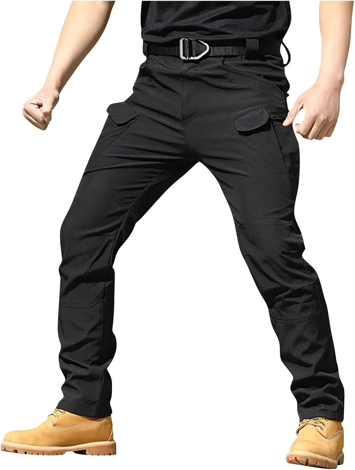 Men's Stretch Tactical Pants Water Resistant Ripstop Cargo Pants Outdoor Lightweight Work Hiking Pants