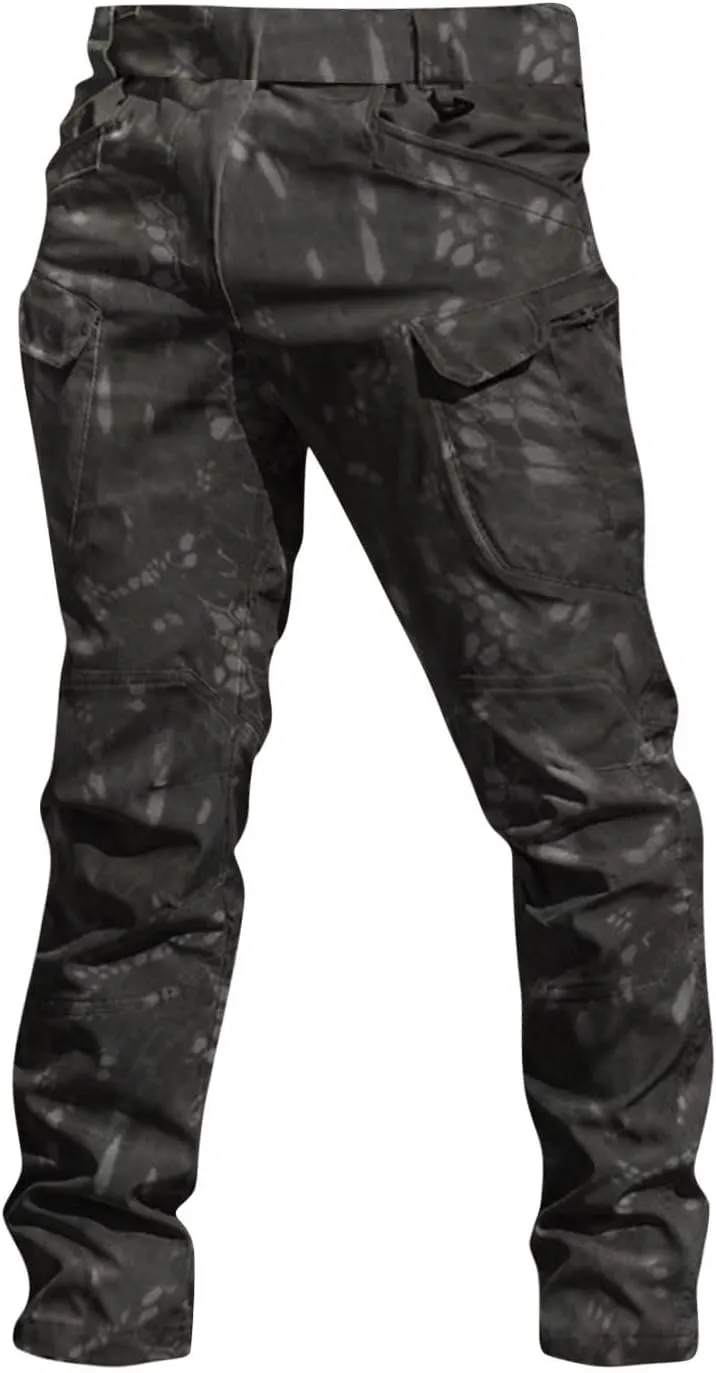 Men's Stretch Tactical Pants Water Resistant Ripstop Cargo Pants Outdoor Lightweight Work Hiking Pants