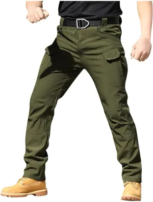 Men's Stretch Tactical Pants Water Resistant Ripstop Cargo Pants Outdoor Lightweight Work Hiking Pants