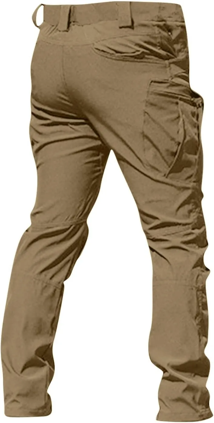 Men's Stretch Tactical Pants Water Resistant Ripstop Cargo Pants Outdoor Lightweight Work Hiking Pants
