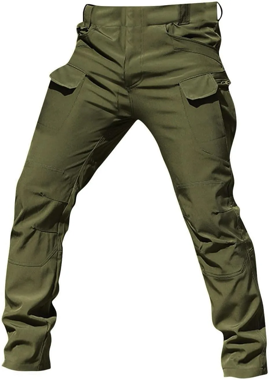 Men's Stretch Tactical Pants Water Resistant Ripstop Cargo Pants Outdoor Lightweight Work Hiking Pants