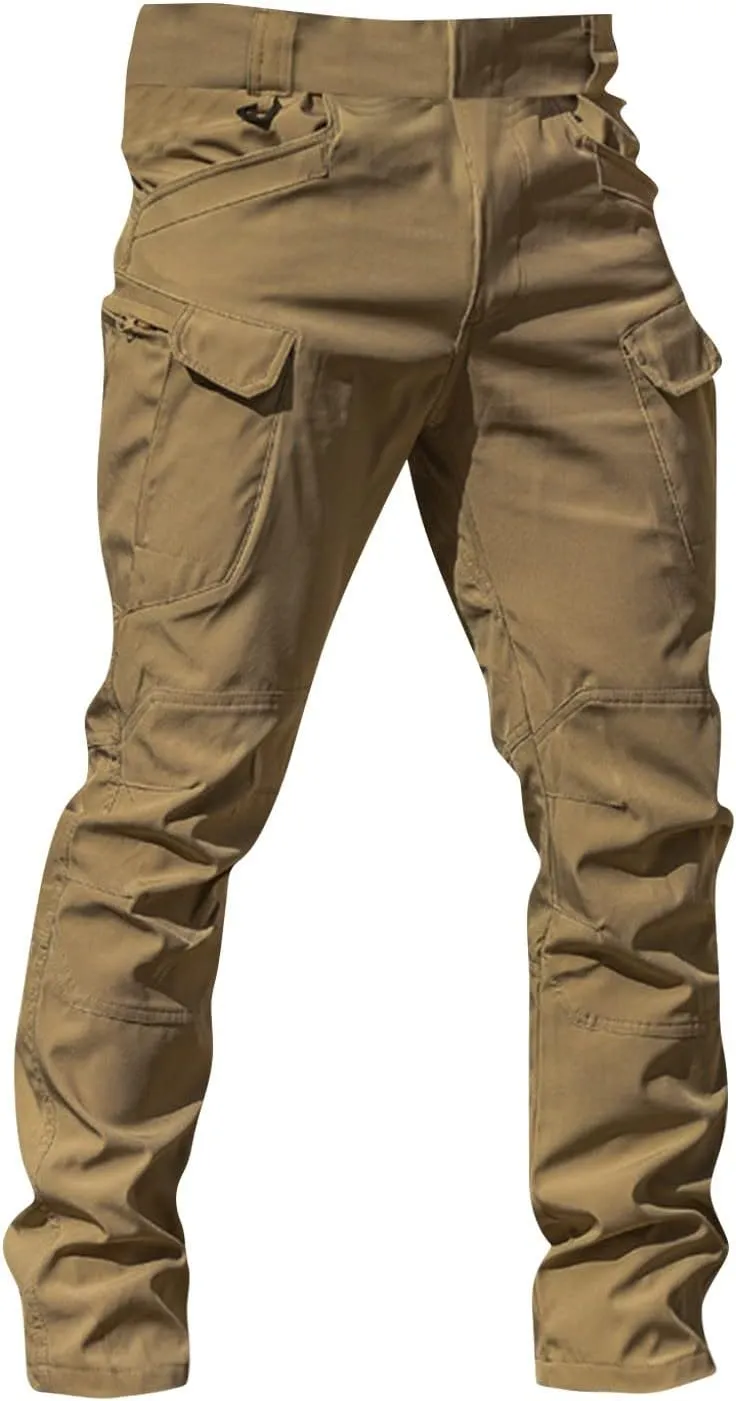 Men's Stretch Tactical Pants Water Resistant Ripstop Cargo Pants Outdoor Lightweight Work Hiking Pants