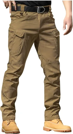 Men's Stretch Tactical Pants Water Resistant Ripstop Cargo Pants Outdoor Lightweight Work Hiking Pants