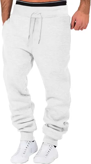 Mens Workout Cargo Sweatpants Sweatpants for Workout and Running Sweat Pants for Men Men's Basic Active Fleece Jogger