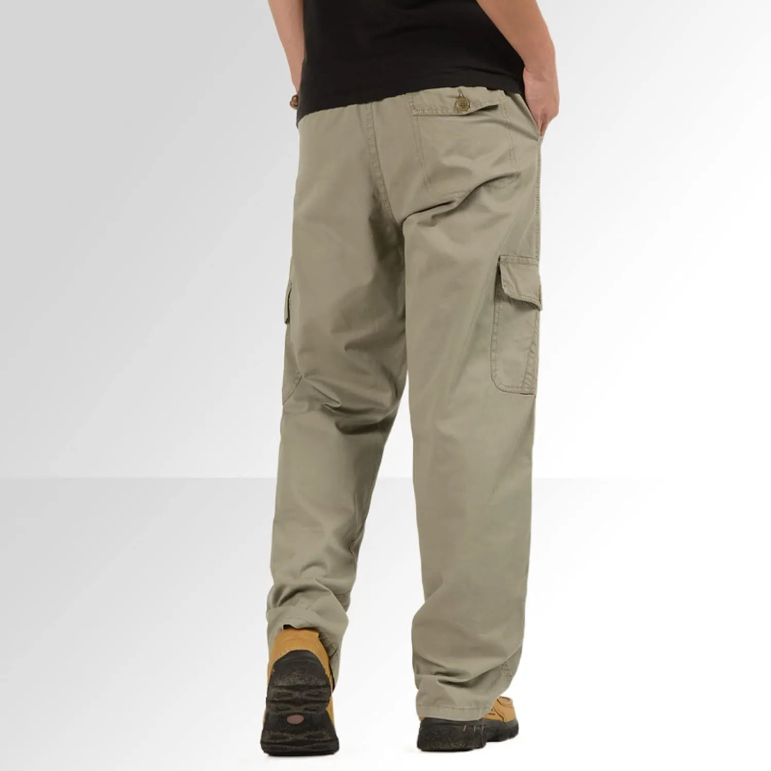Mens Workout Cargo Sweatpants Yoga Sweatpants Athletic Lounge Pants Loose Drawstring Casual Jersey Pants Joggers for