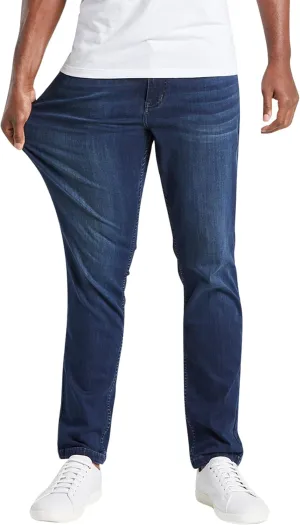 Mugsy Mens Jeans, Classic Fit, Stretch Denim Jeans for Men, Comfortable, 4-Way Stretch, Flexible Pants, Size Up If Needed