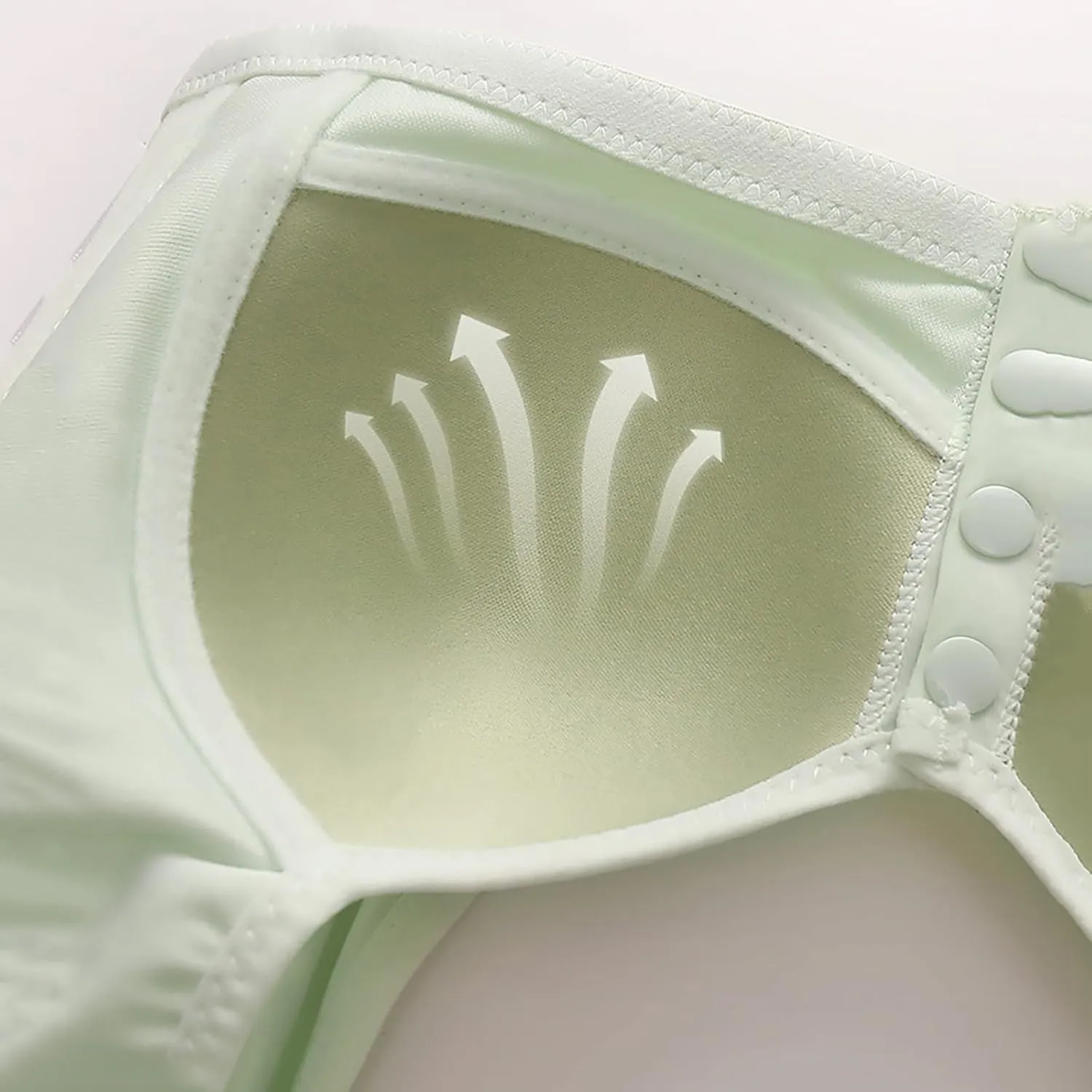 New Front Buckle Without Ring Button Vest Type Middle and Elderly Underwear Lace Large Women Bras