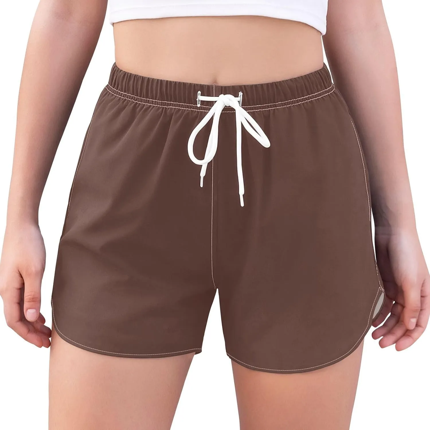 Nihoren Women's Board Shorts Quick Dry Beach Swim Shorts with Pockets Casual Athletic Shorts
