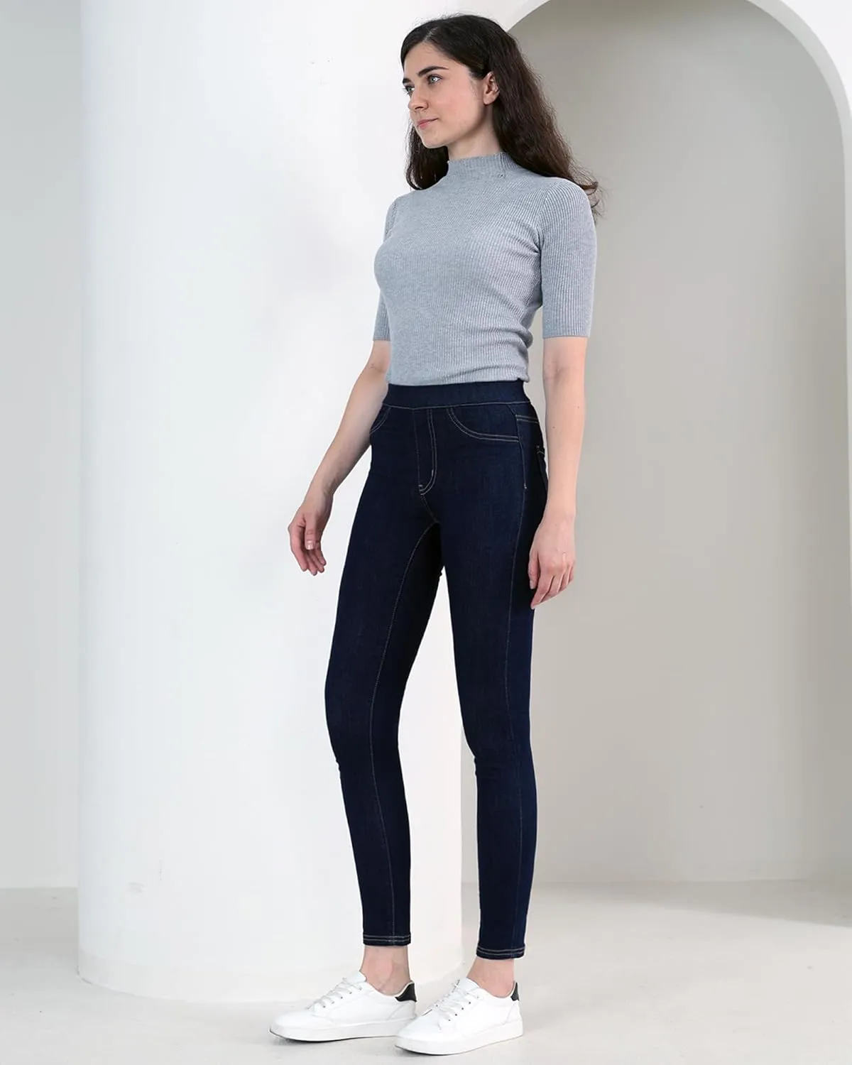 OFLUCK Women's High Waisted Boyfriend Jeans,Distressed Ripped Stretch Cropped Jeans