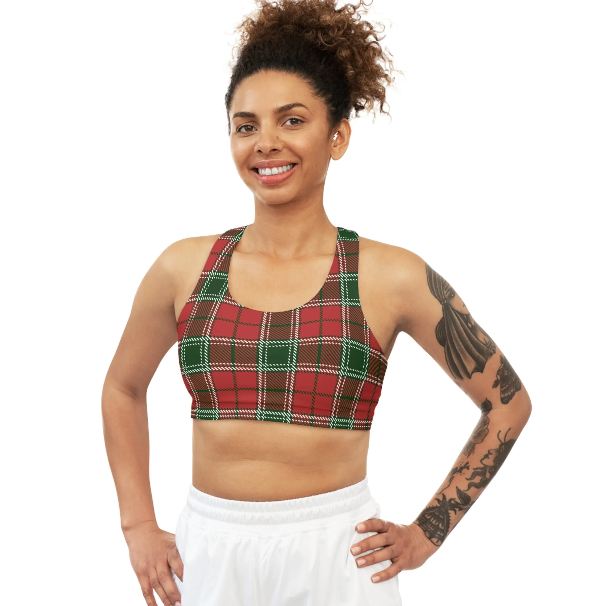 Plaid Seamless Sports Bra