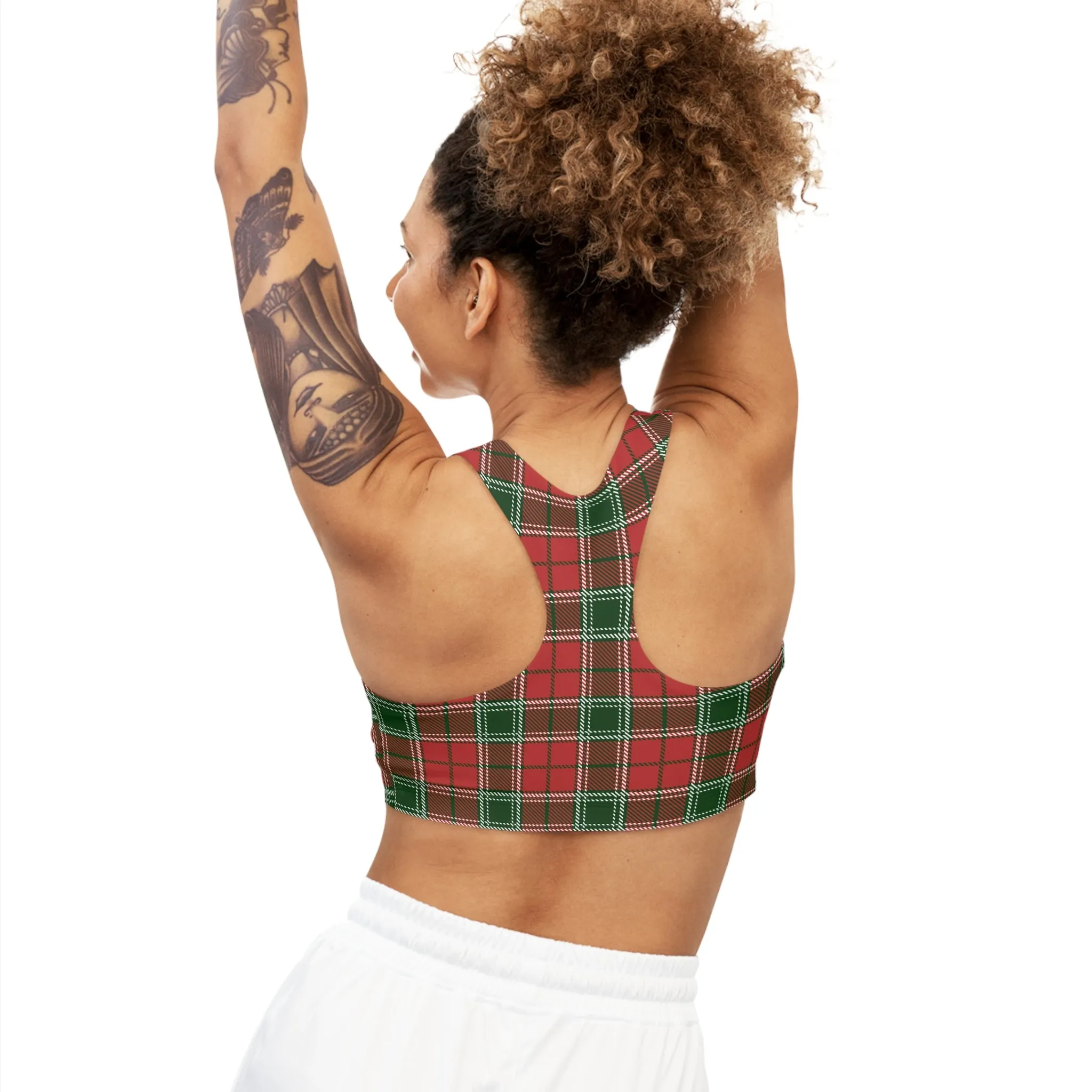 Plaid Seamless Sports Bra