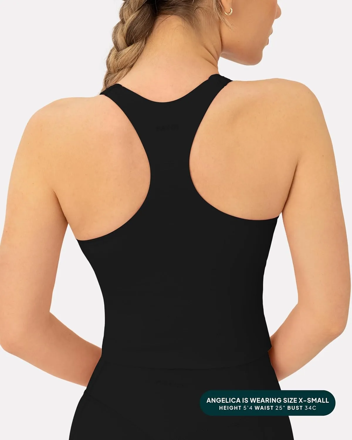 Racerback Workout Tank Tops for Women Built in Bra - Medium Support Scoop Athletic Tank Top Shelf Bra, HiPerform