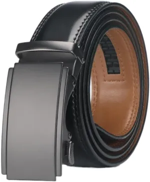 Ratchet Belt For Men, Men's Genuine Leather Cowhide Belt, For Dress Pants, Adjustable Belt