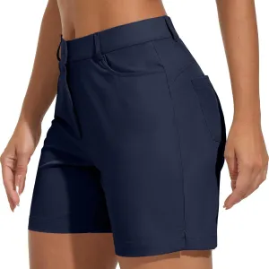 RlaGed Women's Golf Shorts Quick Dry Summer Shorts Athletic Casual Hiking Shorts with Pockets Water Resistant Travel