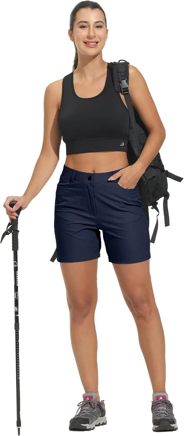 RlaGed Women's Golf Shorts Quick Dry Summer Shorts Athletic Casual Hiking Shorts with Pockets Water Resistant Travel
