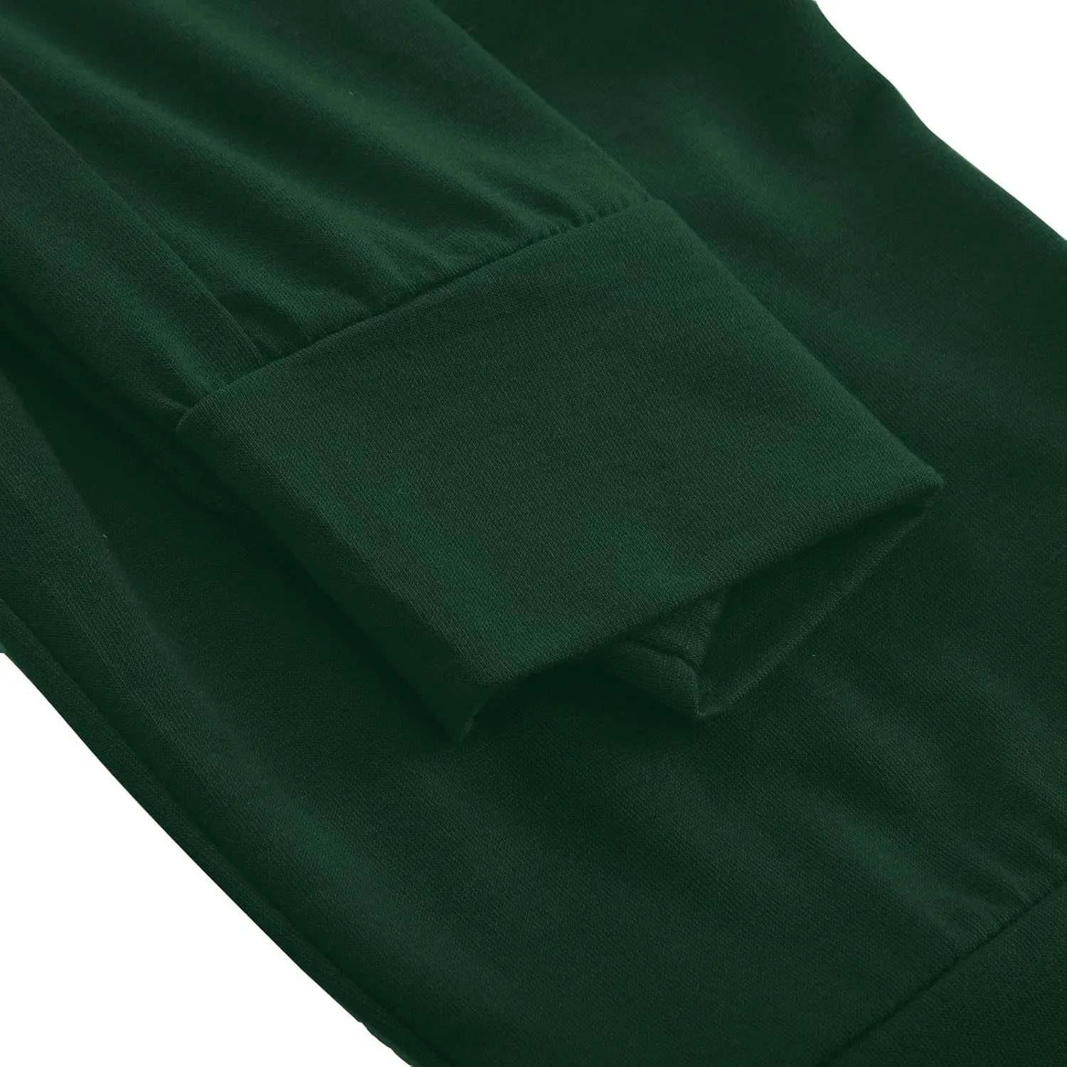 Ruziyoog Womens Cargo Pants Drawstring Waist Loose Fit Flare Trousers with Pockets Casual Lounge Wear Sweatpants