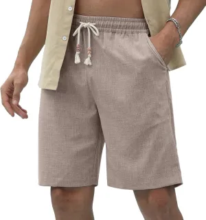 Sailwind Mens Linen Shorts Casual Drawstring Summer Beach Shorts