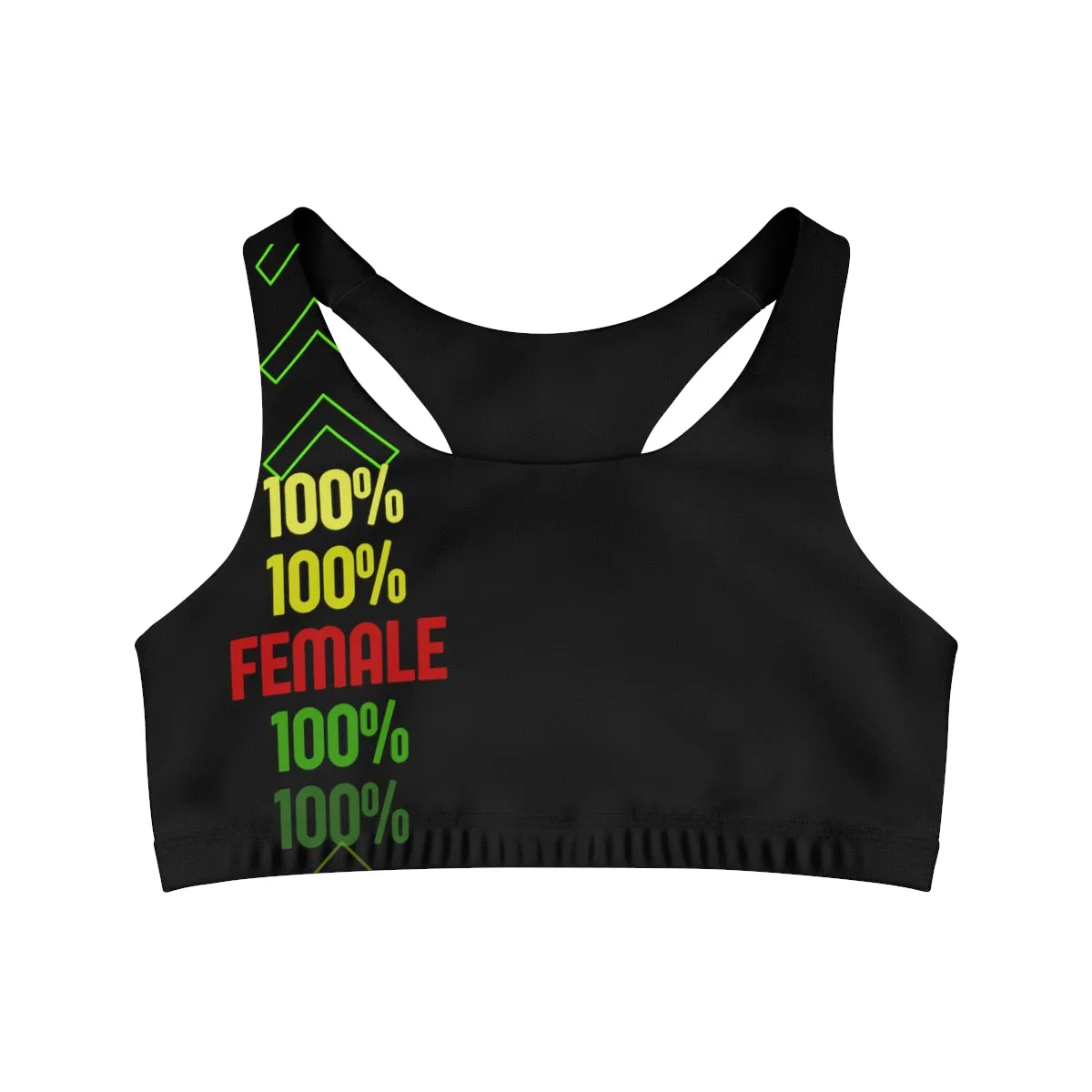 Sports Bra  (100% Female) Black
