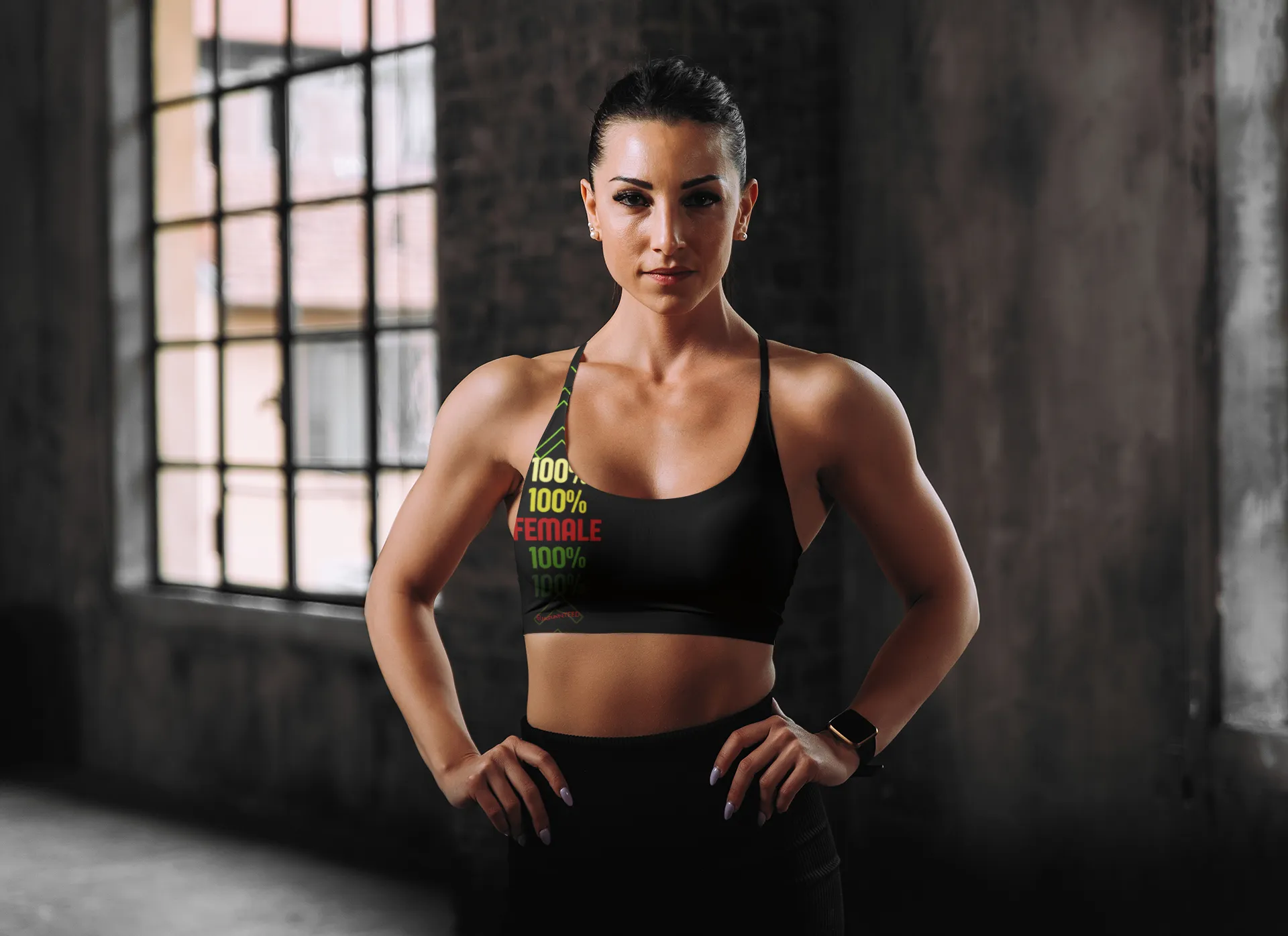 Sports Bra  (100% Female) Black
