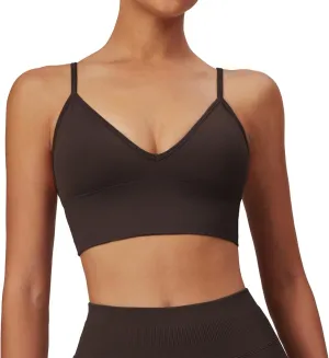 Sports Bras for Women High Support,Yoga Tank with Built in Bra,Padded Sports Bra,Crop Tank Tops Wireless Cami Shirt