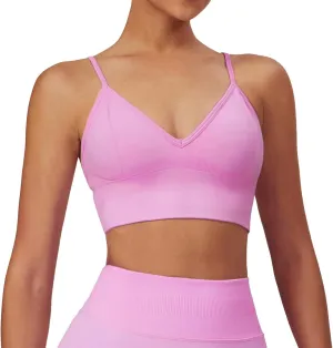 Sports Bras for Women High Support,Yoga Tank with Built in Bra,Padded Sports Bra,Crop Tank Tops Wireless Cami Shirt