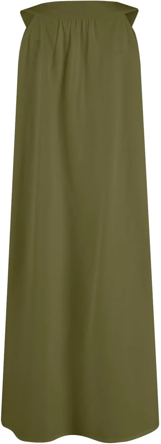 Summer Mini Dresses for Women Sexy V Neck Sleeveless Casual Dress Solid Color Pleated Fashion Vacation Beach Dresses