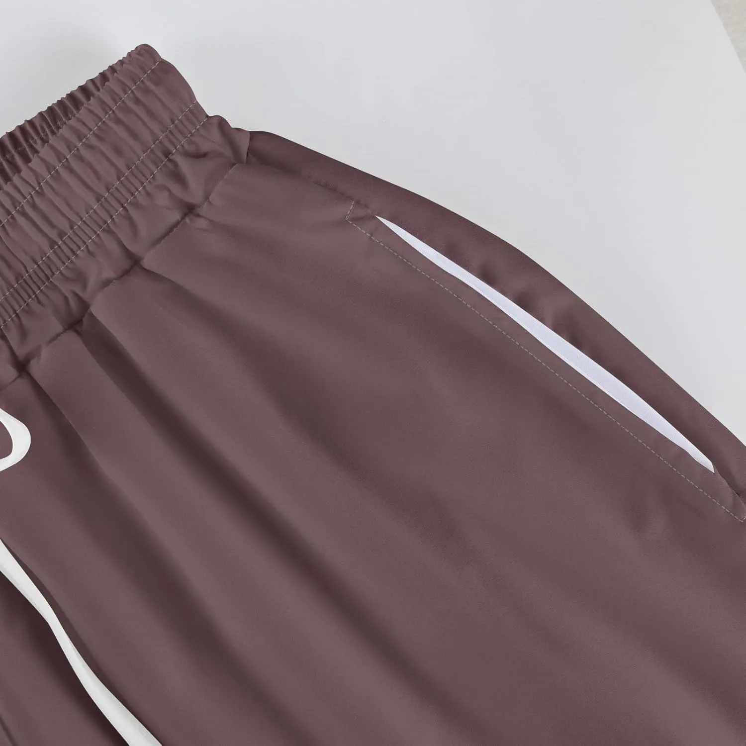 Summer Wide Leg Pants for Women High Waistd Flowy Pants Side Split Drawstring Elastic Waist Solid with Pockets Outfits