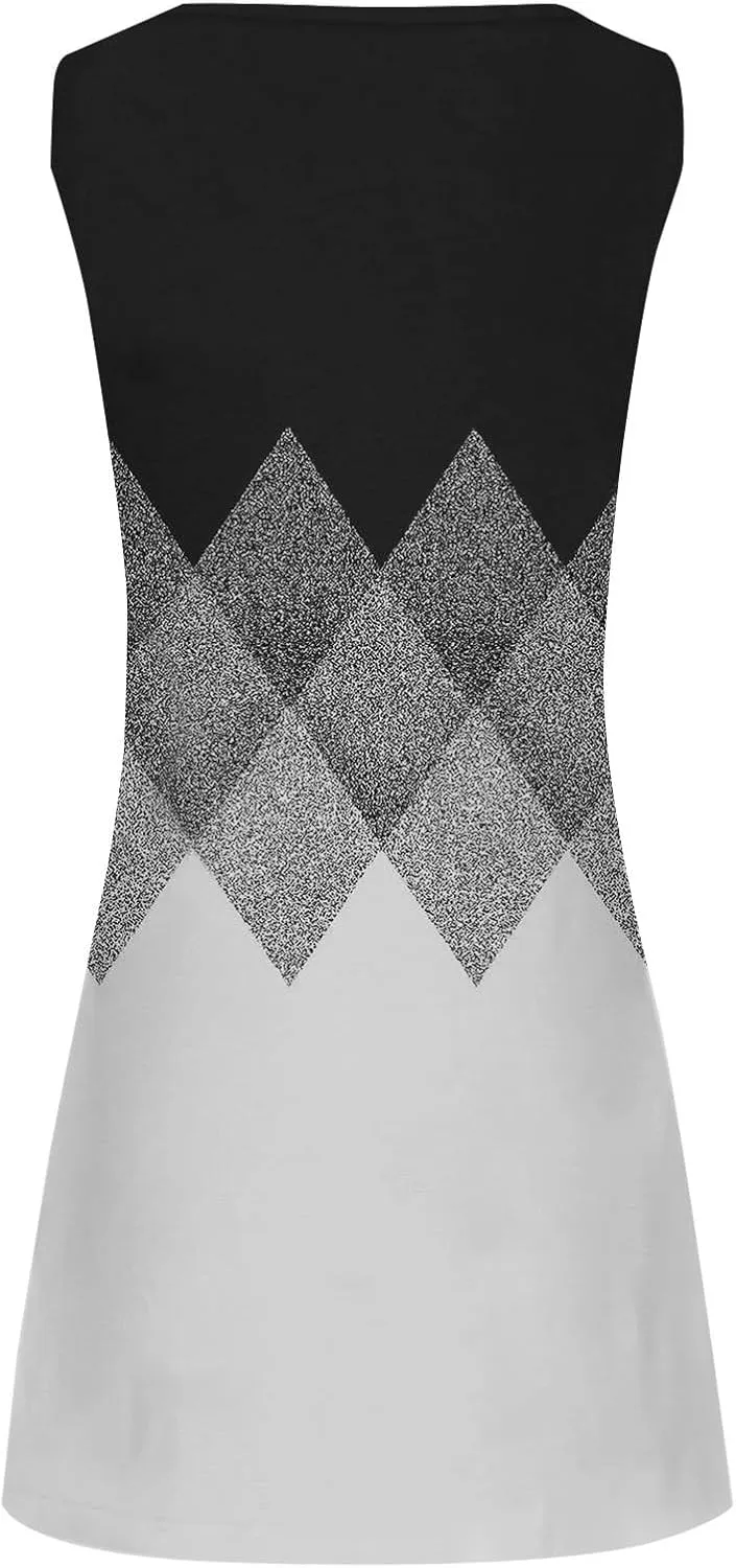 Sun Dresses for Women 2025 Summer Dress Loose V Neck Sleeveless Sundresses Swimsuit Coverup with Pockets Floral Tank Dresses