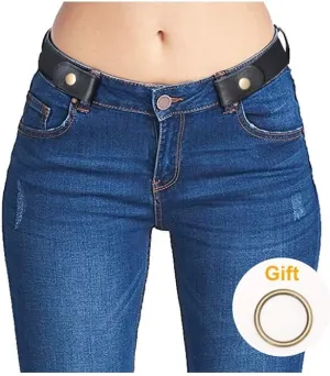 SUOSDEY No Buckle Elastic Stretch Belts for Men and Women, Comfortable Invisible Belts for Jeans Pants