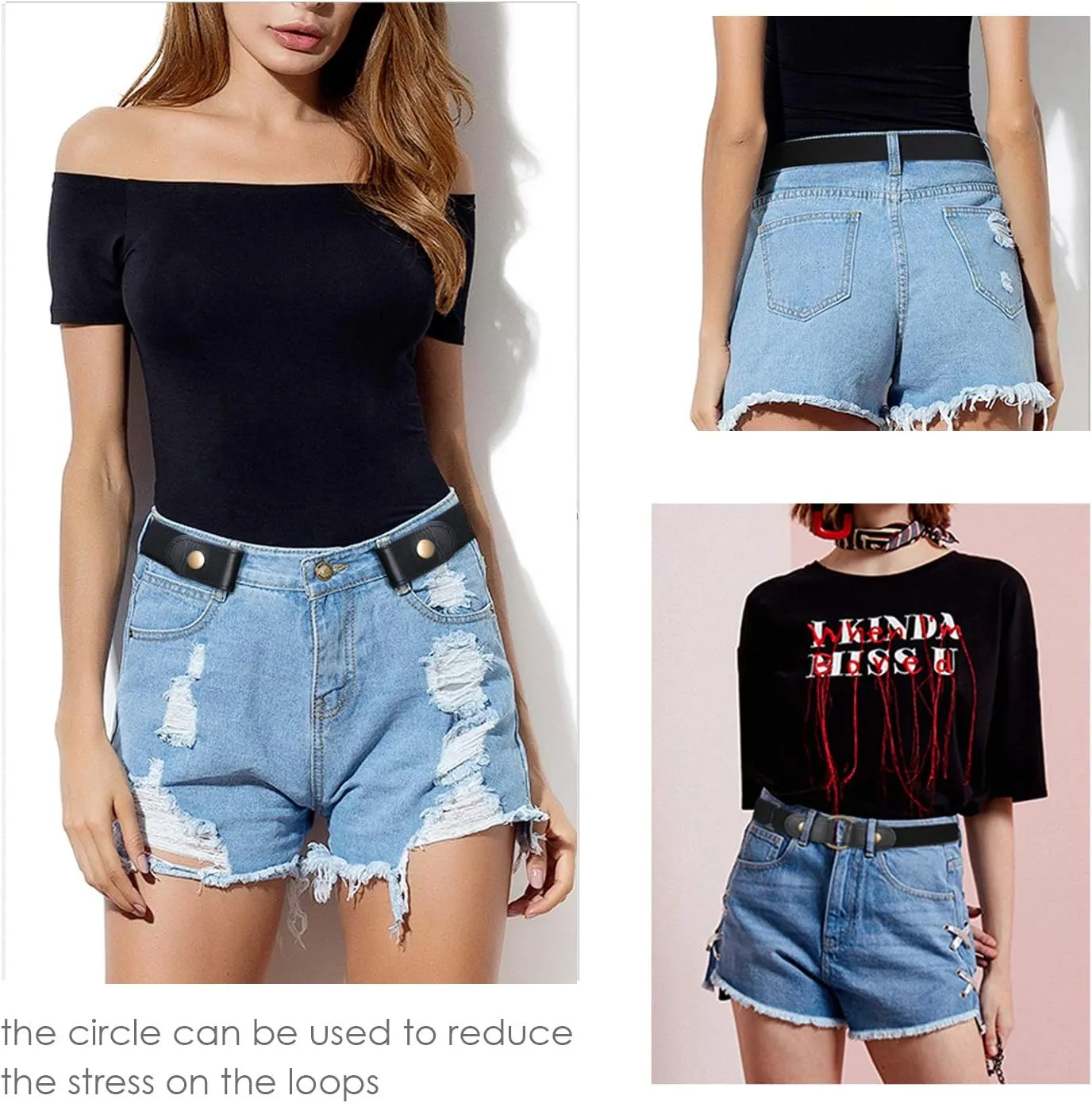 SUOSDEY No Buckle Elastic Stretch Belts for Men and Women, Comfortable Invisible Belts for Jeans Pants