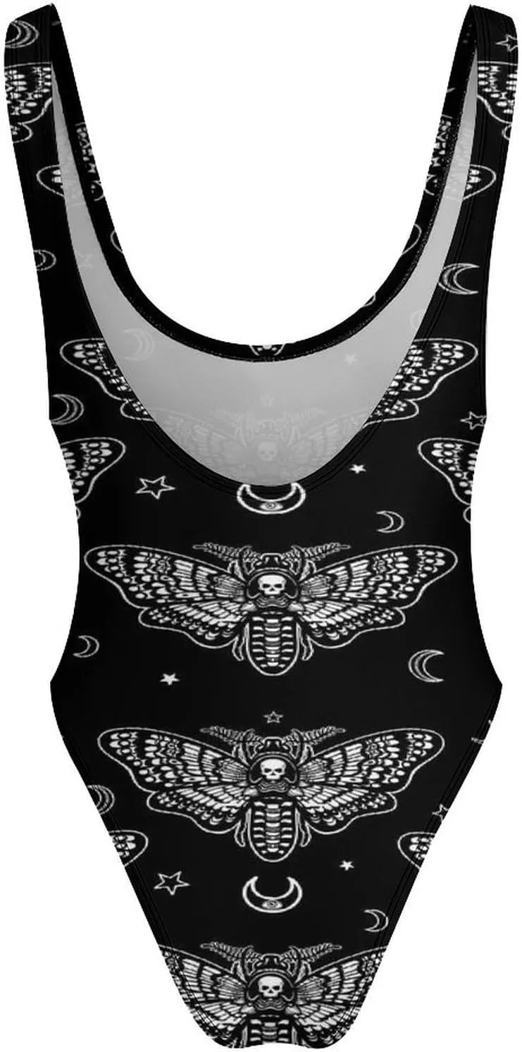 SWEET TANG Women's One Piece Swimsuits Sexy U Neck High Leg Cut Bathing Suits Swimwear