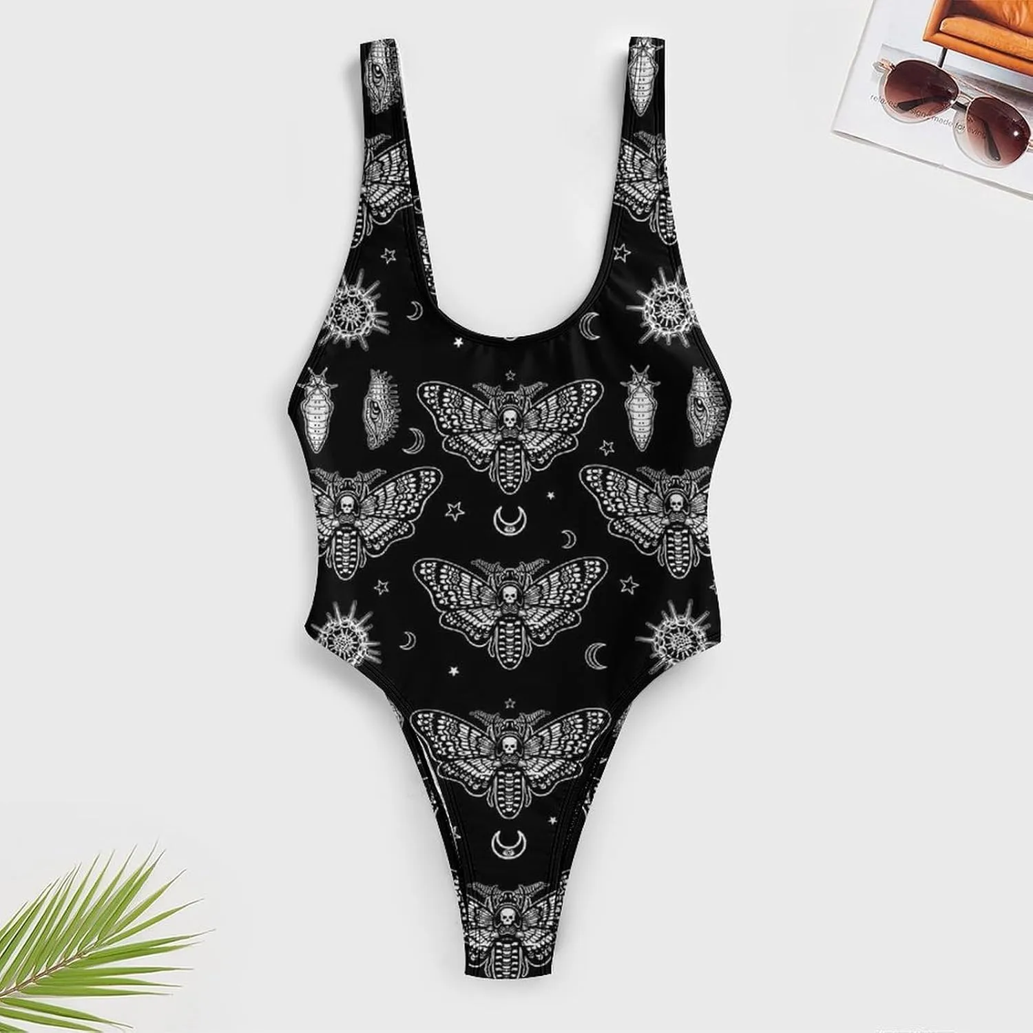 SWEET TANG Women's One Piece Swimsuits Sexy U Neck High Leg Cut Bathing Suits Swimwear