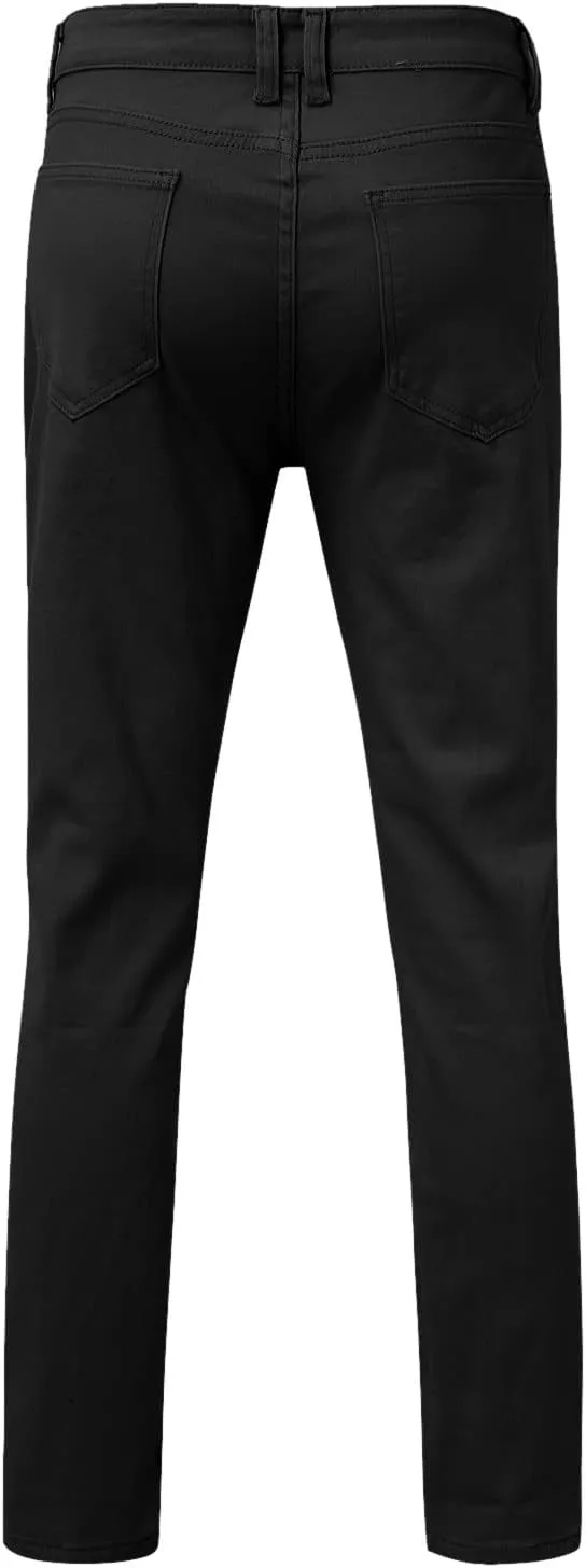 Taped Slim Fit Denim Jeans for Men Stretchy Ripped Skinny Jeans Straight Leg Fashion Comfort Denim Pants Ripped Jeans