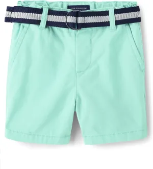 The Children's Place Baby Boys' and Toddler Twill Belted Chino Short
