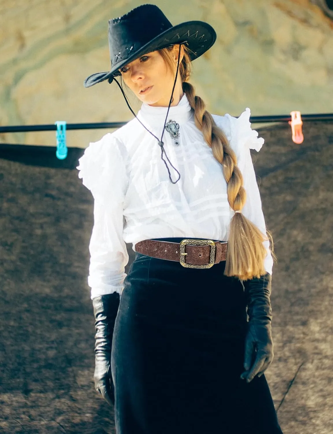 TOPACC Western Belts for Women Men Cowboy Cowgirl Belt for Jeans Pants Country Concert Outfit Rodeo