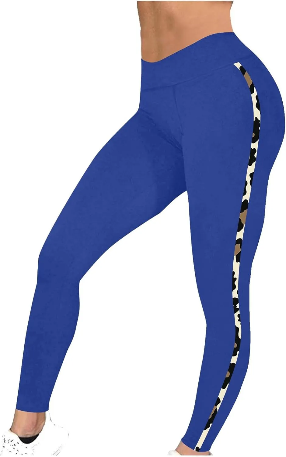 Trendy Leggings for Womens 2024 Side Camo Printed Yoga Pants High Waist Stretch Seamless Compression Trousers