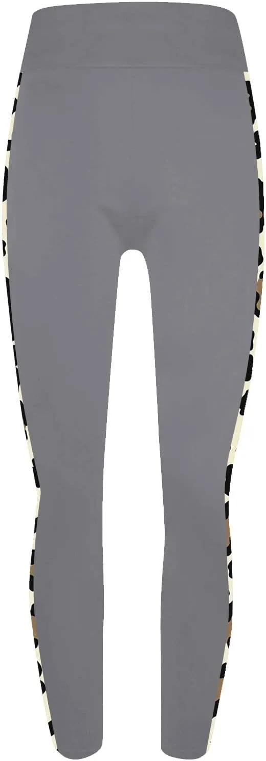Trendy Leggings for Womens 2024 Side Camo Printed Yoga Pants High Waist Stretch Seamless Compression Trousers