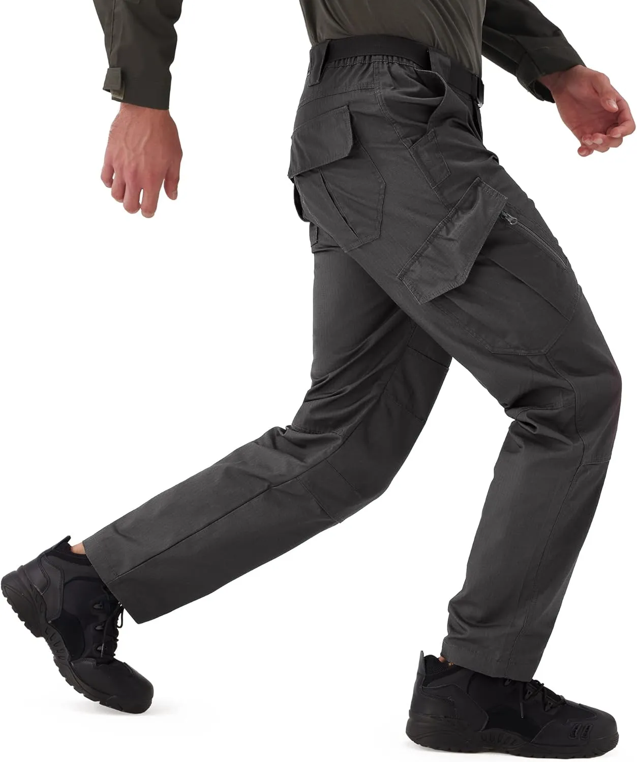 URBEST Men's Ripstop Tactical Pants, Water Resistant Cargo Pants, Outdoor Lightweight Hiking Work Pants