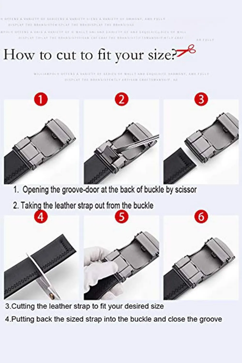 VANNANBA Leather Ratchet Belts for Men Automatic Buckle with Belt Box, Gift for Men