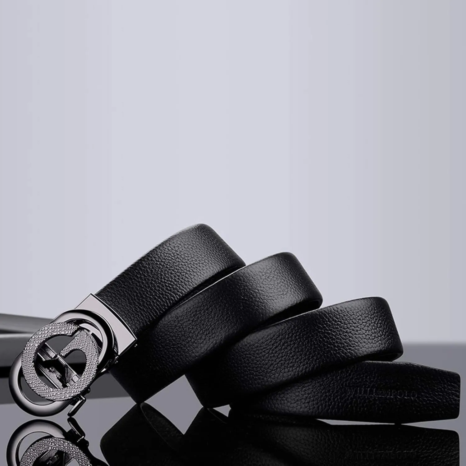 VANNANBA Ratchet Leather Belt for Men Designer Belts for Men with Automatic Buckle Alloy,Trend Fashion with Gift Box
