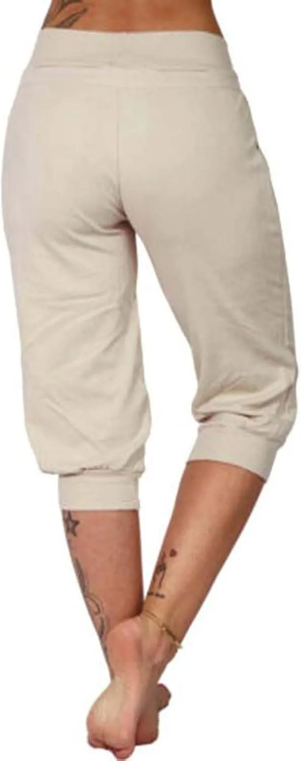 Wankang Sweatpants Capri Pants for Women Cropped Jogger Running Pants Lounge Loose Fit Drawstring Waist Trousers with Pockets