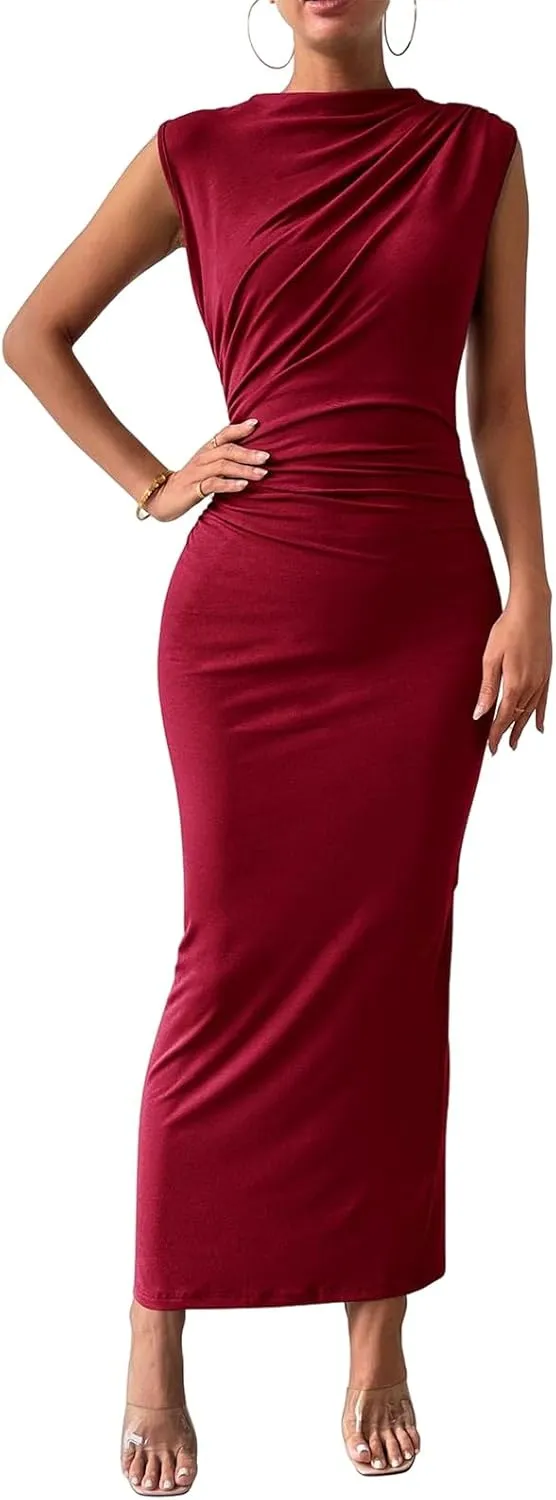 Wedding Guest Dresses for Women Semi Formal Dresses Summer Bodycon Maxi Dresses Work Evening Party Cocktail Dresses