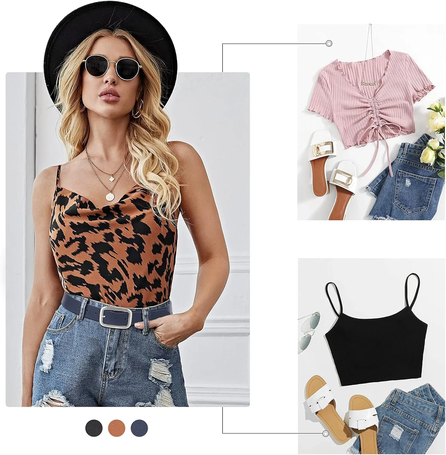 WHIPPY Women Leather Belts for Jeans Pants Fashion Dress Belt for Women with Solid Pin Buckle