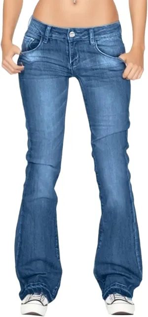 Wide Leg Jeans for Women Trendy High Waisted Stretchy Denim Pants Trouser Jeans with Pockets Stretch Denim Pants