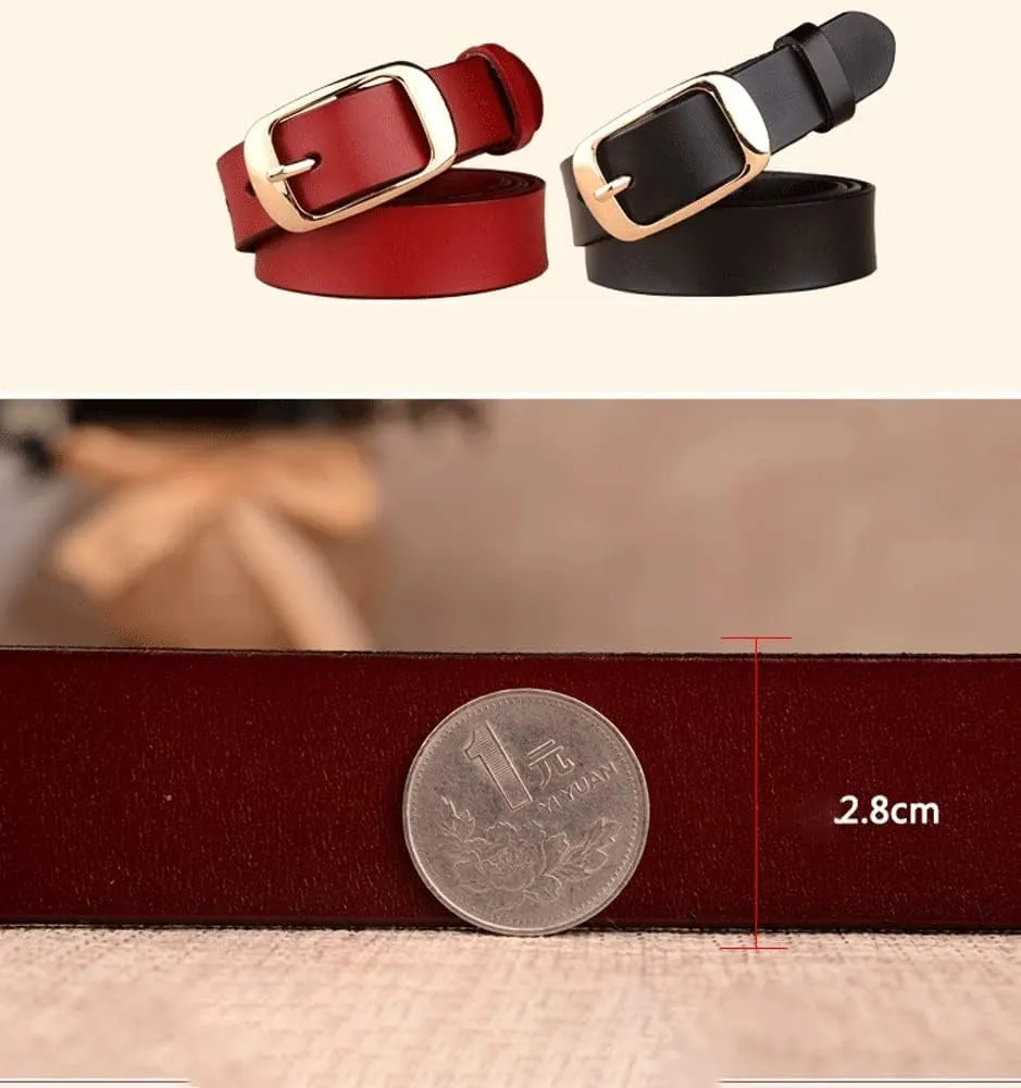 Women Genuine Leather Belt Women Strap Pure Color Belts Jeans Belt Women's Belts