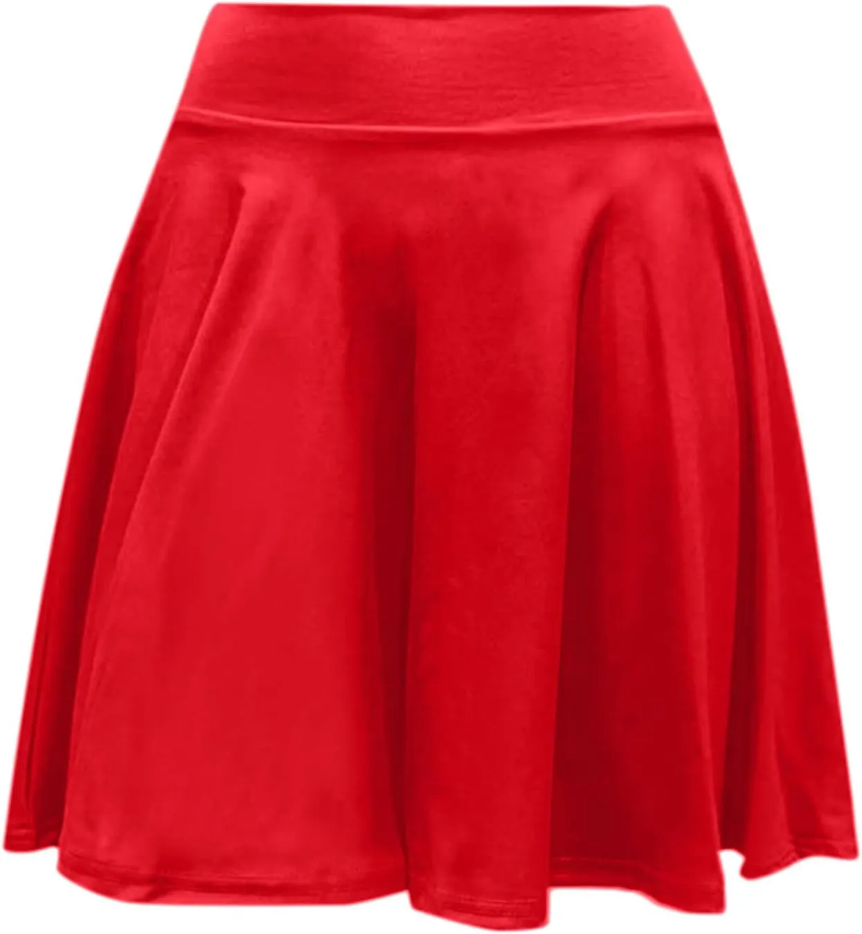 Women High Waist Skater Skirts Slim Fit Flare Mini Skirt with Shorts, Casual Athletic Skorts Pleated Tennis Skirt