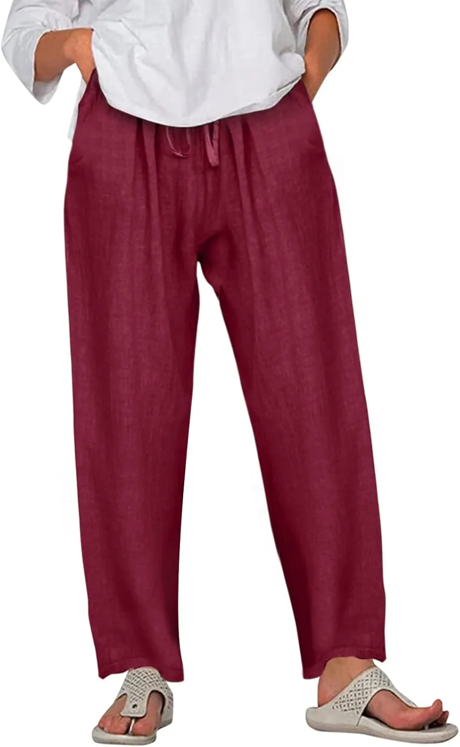 Womens Cargo Sweatpants Winter Velour Yoga Capris with Pockets High Waisted Flare Leggings