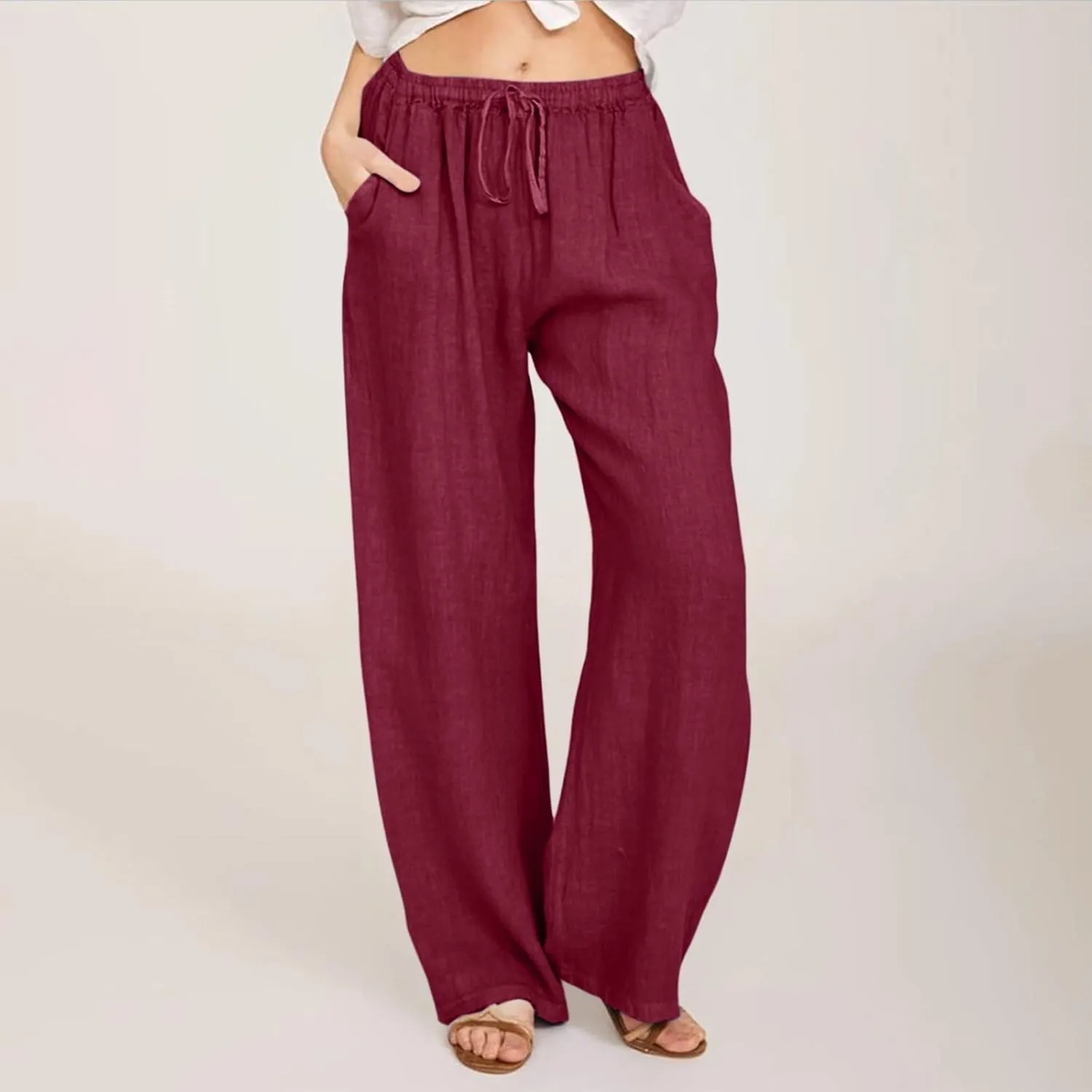 Womens Cargo Sweatpants Winter Velour Yoga Capris with Pockets High Waisted Flare Leggings