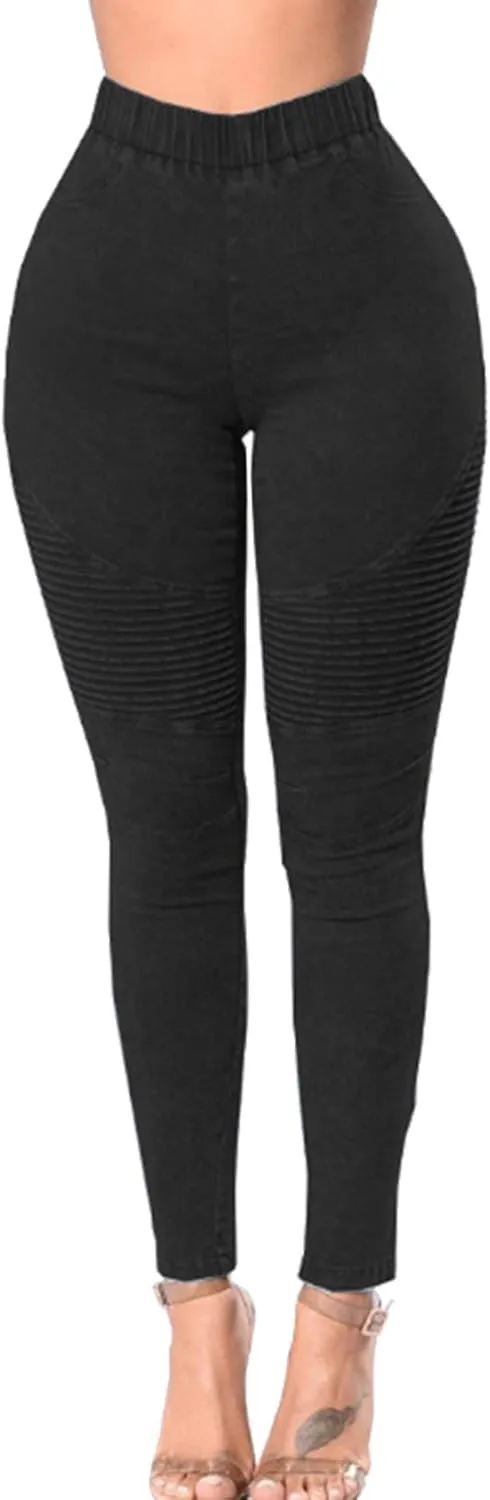 Women's High Waisted Denim Stretch Skinny Jeans